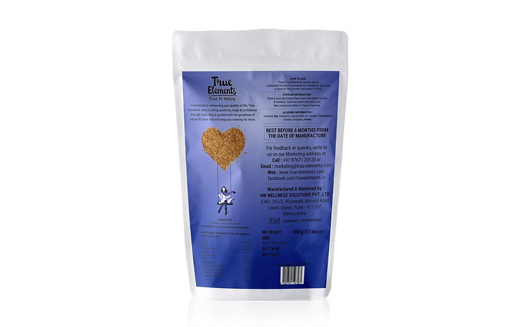 True Elements Roasted Flax    Pack  500 grams